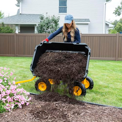 CAT 7 cu ft Dual Side Dump Cart with 1200lbs Load Capacity