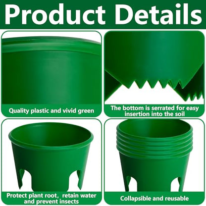 EBaokuup 6 Pcs 7 Inch Planting Grow Rings-Planting Protective Round Edging to Separate Rock and Pest-Planting Rings for Vegetables, Herbs and Flowers - color: 7 Inch