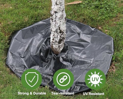 Feitore 4 Mil Black Plastic Sheeting, Garden Landscape Plastic, 3FT x 50FT - size: 3FT x 50FT