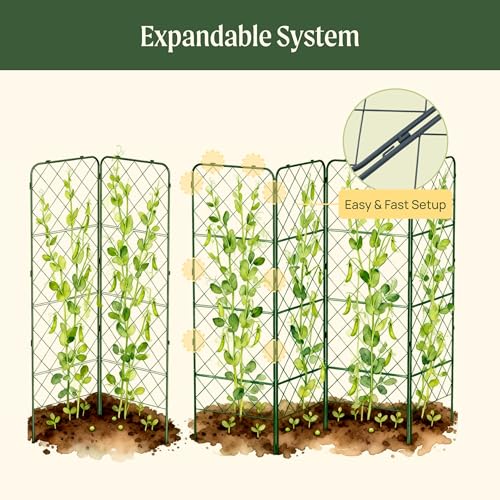Vego Garden A-Frame Trellis 90" Tall Cucumber Cage for Garden & Pots, Rust-Resistant Tomato Stakes Heavy Gauge Plant Cage Trellis Support for Climbing Vegetables Plants 2 Pack - size: 90" Tall