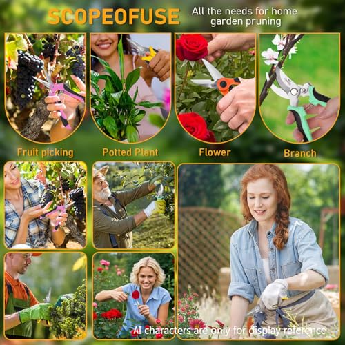 4-Pack Multifunctional Garden Scissors Set - style: BIDMLI02