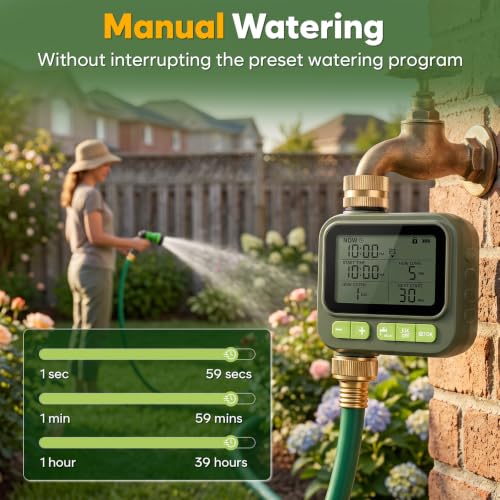 1 Zone Water Timer with Brass Inlet Outlet, Sprinkler Timer for Garden Hose - size: 1 Outlet