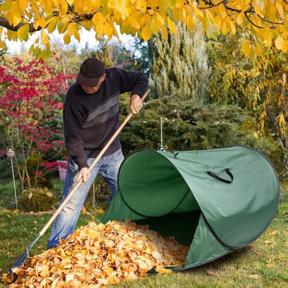 150 Gallon Foldable Pop Up Leaf Collector, Large Leaf Pickup and Loader Bag - color: 1Pc-55'' x 32''
