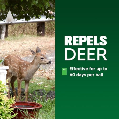 LAQDECDV Deer Repellent, Rabbit Repellent Outdoor, Deer Deterren for Yard & Garden, Bunny Repellent Balls, Keep Deer, Elk, Moose Away from Plant/Tree, Deer & Rabbit Repellant, 90 Days Protection-8P - size: 1.4 Ounce (Pack of 8)