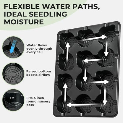 homenote 4 Inch Seed Starting Trays with Humidity Domes for Plants, 4 Pack 12-Cell Seedling Starter Trays, Plant Starter Germination Trays for Pots Seedlings for Indoor,4" Opening Compatible Pots - size: 4 Inch, style: 4 Pack Seed Starter Tray+Humidity Do