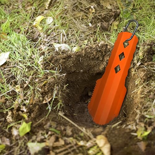 3-in-1 Ultralight Backpacking Trowel, Durable Aluminum Shovel & Potty Tool with Ergonomic Handle for Hiking & Survival(Orange) - color: Orange, size: size1