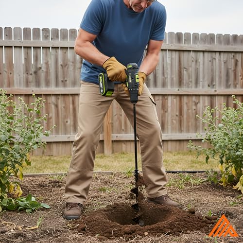 Auger Post Hole Digger 3" Wide 32" Deep - Earth Auger - Trench Digger - Hole Digger Tool for Fence Posts - Electric Post Hole Digger Handles - style: 3" X 32"