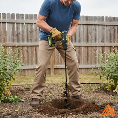 Auger Post Hole Digger 3" Wide 32" Deep - Earth Auger - Trench Digger - Hole Digger Tool for Fence Posts - Electric Post Hole Digger Handles - style: 3" X 32"