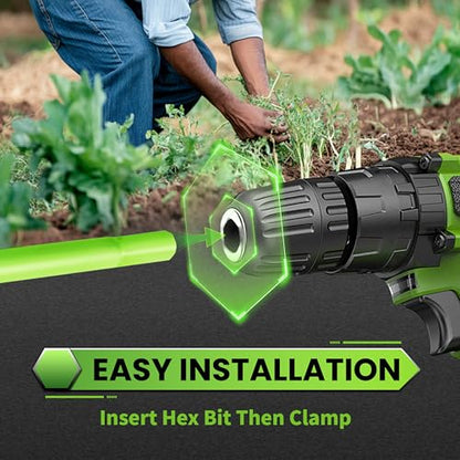 1.6"x16.5" Green Garden Auger Drill Bit for Planting, Post Hole Digger - color: Green, size: 1.6"x16.5"