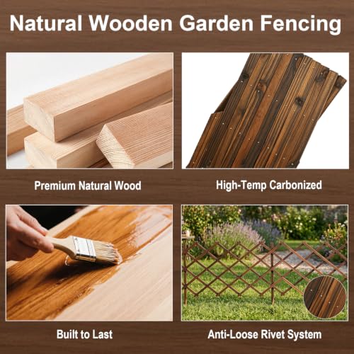 Avalution Decorative Garden Fence Outdoor, Total 24in(H) x 20 ft(L) 2 Pack - size: 2 Panels-24in(H) x 20 ft(L)