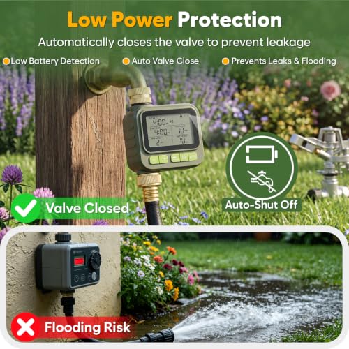 1 Zone Water Timer with Brass Inlet Outlet, Sprinkler Timer for Garden Hose - size: 1 Outlet