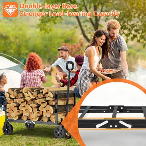 Yozoia 3 in 1 Wagons Carts Foldable,360LBS Beach Cart with Sturdy Wheels - color: Gray, size: 120L