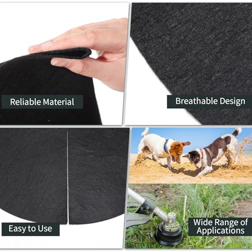 Macarrie 30 Pcs Weed Barrier Mat Tree Mulch Ring Fabric Cover, 16.5 Inch - size: 16.5 Inch