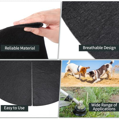 Macarrie 30 Pcs Weed Barrier Mat Tree Mulch Ring Fabric Cover, 16.5 Inch - size: 16.5 Inch