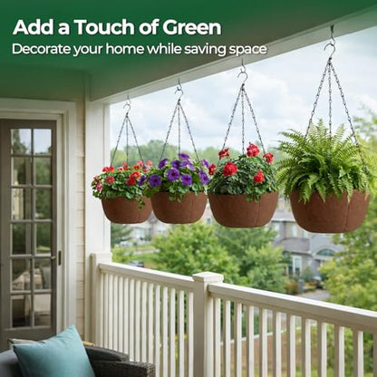 T4U Hanging Planter for Plants Outdoor 12 Inch, Fabric Pots 4 Pack - size: 12 Inch, 4-Pack