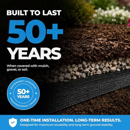 Sandbaggy 6 ft x 300 ft Landscape Fabric, 72 Inch Wide Heavy Duty Weed Barrier Fabric, Woven Polypropylene Ground Cover for Garden Beds, Rows, Pathways, Mulch and Gravel (10 Rolls - 6 ft x 300 ft) - size: 10 Rolls - 6 ft x 300 ft