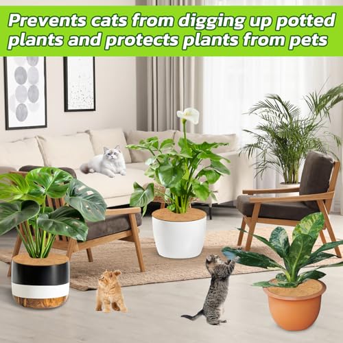 Legigo 10 Pack Coconut Fiber Mulch Ring Tree Plant Protector Mat, 14 Inch - color: 10 Pack, size: 14 Inch