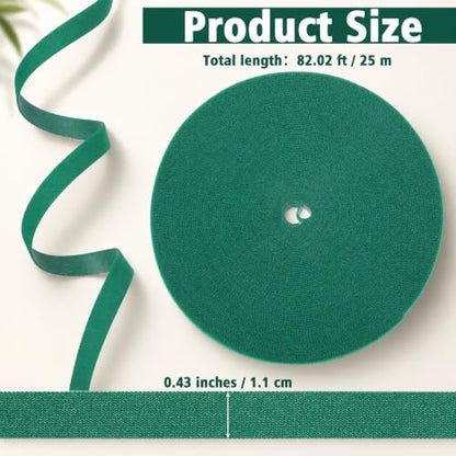 Xinjoduz 1 Roll 80 Ft 1/2" Garden Plant Tape for Climbing Plants Ties Green