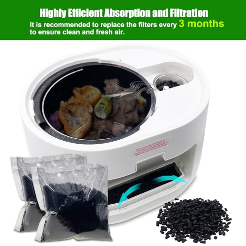 2Pcs Filter Refills for Lomi Smart Composter Top & Back Filter Slots