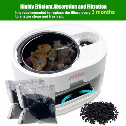 2Pcs Filter Refills for Lomi Smart Composter Top & Back Filter Slots