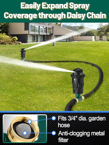 Acostop Adjustable Spray Coverage Sprinklers for Yard