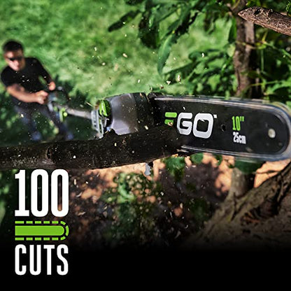 EGO Power+ Pole Saw for Tree Trimming, Cordless Electric Pole Saw with Telescopic LED Cut Line Indicator, Includes 56V 2.5Ah Battery and Charger - PS1001 - style: Pole Saw w/2.5Ah Battery