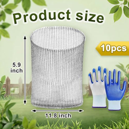 10 Pack Gopher Baskets 1 Gallon, Root Guard Gopher Proof Stainless Wire Steel Baskets, Plant Mesh Wire Baskets, Gopher Vole Proof Wire Cage for Garden Berries Vegetables Protection - size: 1 Gallon-10pack