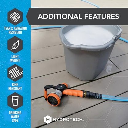 HydroTech FLATJACKET Lightweight Garden Hose 5/8 in x 25 ft, Blue - size: 25 Feet