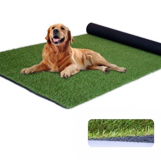 0.8 Inch Grass Height Artificial Grass 3FT x 10FT Customizable Flame Retardant UV Resistant Synthetic Grass Green Fake Turf Carpet - size: 3FT×10FT