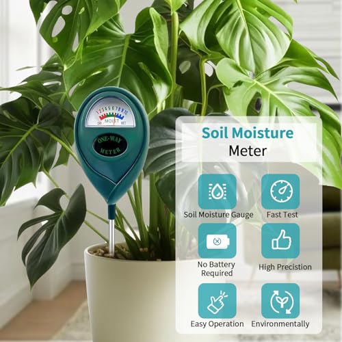 2 Pcs Green Soil Moisture Meter, Plant Water Meter, Moisture Meter for Plants, Soil MoistureTester, Soil Water Gauge for Plants, Plant Moisture Monitor No Battery Needed (Green+Green) - color: GREEN+GREEN