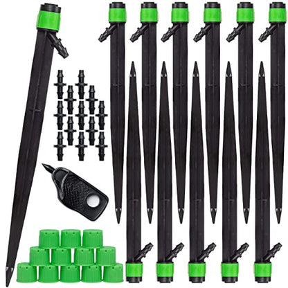 CARPATHEN 1/4" Drip Irrigation Emitters Vortex Sprinker Parts, 12 pcs