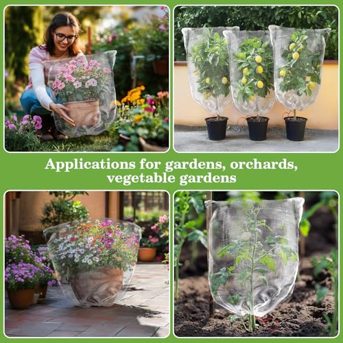 Sukh Bird Netting for Garden Protection - 3 PCS Blueberry Bush Netting, 2.3 x 3.3 FT