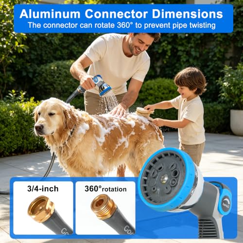 Retractable Garden Hose Reel, 1/2 in x 65 ft Wall Mounted Hose Reel - color: Light Gray, size: 1/2 in x 65 ft
