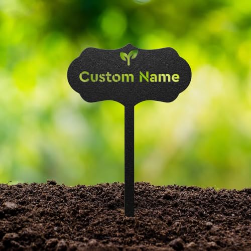 RealSteel Custom Seed & Plant Markers – Metal Garden Stakes for Herbs, Fruits & Vegetables | Elegant Steel Plant Labels for Pots, Raised Beds & Outdoor Gardens | Farmhouse & Greenhouse | Trowel & Claw - style: Trowel & Claw