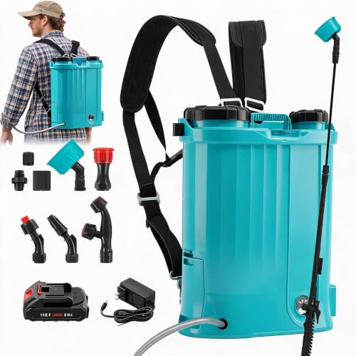 2.64 Gallon Battery Powered Backpack Sprayer, 18V 2Ah Battery - size: 2.64 Gal