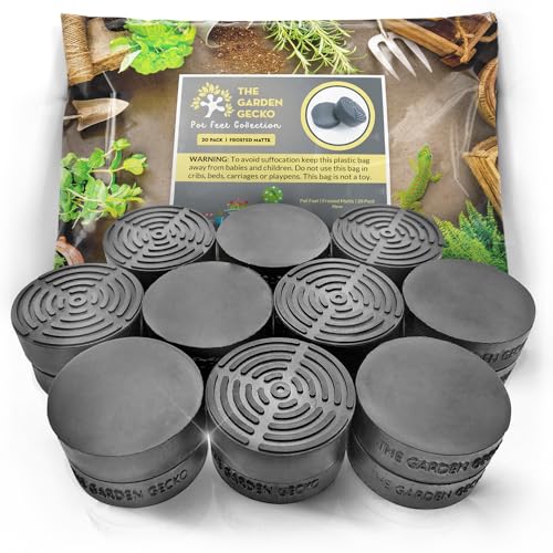 The Garden Gecko Frosted Matte Plant Pot Feet, Outdoor Pot Feet, 20 Pack