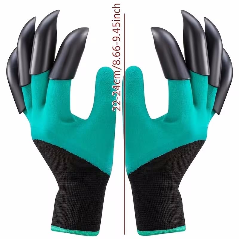 Garden Gloves With Claws One Size Ambidextrous finished Grip Durable Claw Tips for Digging Planting Weeding Yard Work