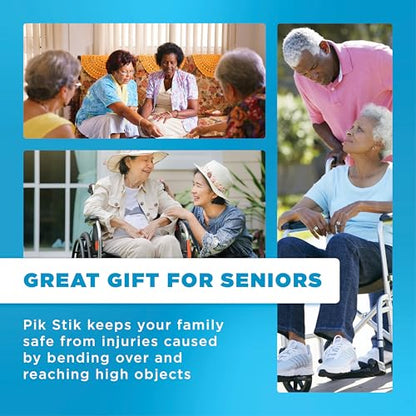 36-Inch Folding Grabber Reacher Tool, Blue, for Seniors - color: Blue