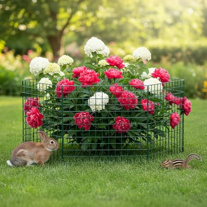 18PCS Plant Protectors from Animals, 13"x13" Metal Plant Cages for Outdoor Plants, Reusable Plant Covers from Animals, Garden Cloche & Chicken Wire Cloche for Vegetables, Flowers, Seedlings