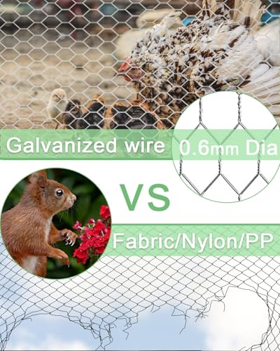 vensovo Garden Poultry Black Chicken Wire - 13.7 '' × 157 '' Chicken Wire for Crafts, Garden Fence Animal Barrier, 0.8 inch Mesh Poultry Netting Fence, Pet/Rabbit/Chicken Wire Fencing - size: 13.7 inch x 13.1 Ft