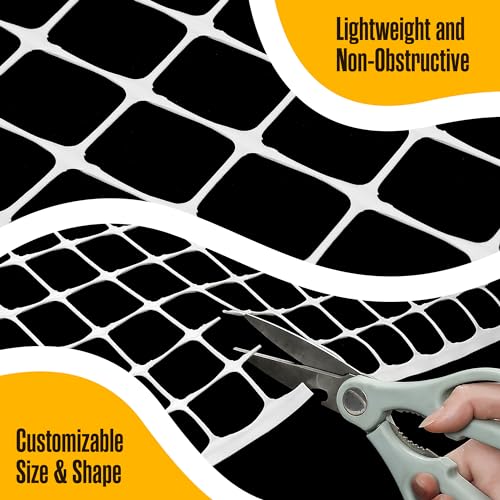 Plastic Fence, Plastic Mesh Fence, Mesh Fencing, White, 4 x 50 Ft Roll - color: White