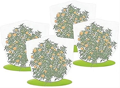 Agfabric Bird Netting 39" Hx39 W Garden Netting Insect Pest Barrier,Plant Cover Fruit Tree Netting Mesh Protection Bag with Drawstring,White,4 Pack - color: 4pack, size: 39"x39"