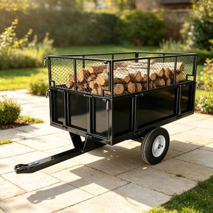 750LBS Heavy Duty Utility Dump Trailer, 19 Cu.Ft ATV Trailer Dump Cart