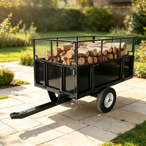 750LBS Heavy Duty Utility Dump Trailer, 19 Cu.Ft ATV Trailer Dump Cart