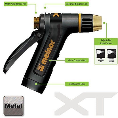 Melnor 65084-AMZ XT Metal Rear Trigger Nozzle with QuickConnect Product Adapter Set, Adjustable Tip - size: Adjustable, style: Rear Trigger