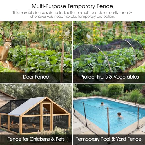 RIFNY Deer Fence, Temporary Fence for Garden Outdoor Yard, 4 x 50 FT - size: 4 x 50 FT