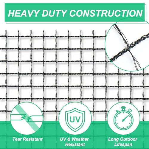 5.5ft*200ft Deer Fence Netting, Heavy Duty HDPE Mesh Animal Barrier, Black - size: 5.5ft*200ft