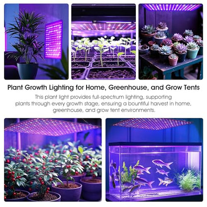 2 Pack LED Grow Light Panel Full Spectrum Lamp for Indoor Plants - color: Full Spectrum
