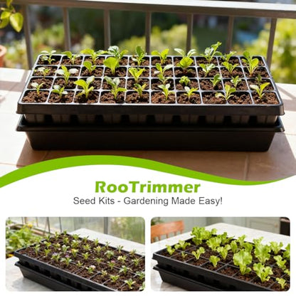 RooTrimmer 10 Pack 1020 Seed Starter Trays and 10 Pcs 40 Cell Plug Trays, Thick Durable Seedling Plastic Nursery Tray for TD542 1020 Tray Germination (10 Sets) - size: 40 Cells