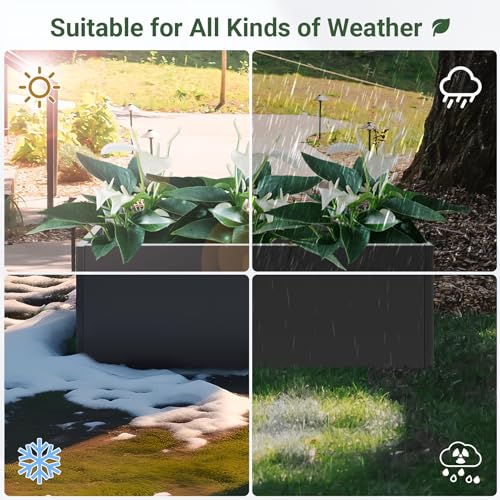 Metal Planter Box 46” x 16” x 16”, Tall Rectangle Planter Box - size: 46"L x 16"W x 16"H